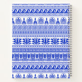 Fret, Gemengde Meander Key, Blauw, Jouw naam Notitieboek (Achterkant)