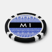 Fret, Gemengde Meander Key, Blauw, Jouw naam Poker Chips (Enkel)