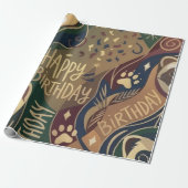 Fret Happy Verjaardag Inpakpapier (Uitgerold)