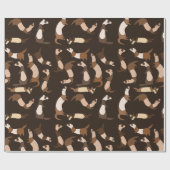 Fret in donkerbruin cadeaupapier (Vlak)