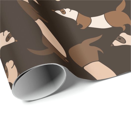 Fret in donkerbruin cadeaupapier (Rol Hoek)