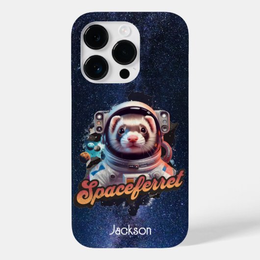 Fret in een ruimtepak en sterren Case-Mate iPhone case (Achterkant)