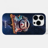 Fret in een ruimtepak en sterren Case-Mate iPhone case (Achterkant (horizontaal))
