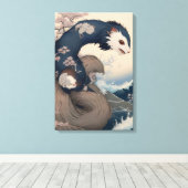 Fret - Japan Canvas Afdruk (Insitu (Houten vloer))