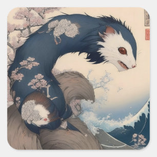 Fret - Japan Vierkante Sticker