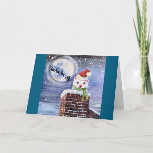 Fret & Kerst Schoorsteen Lege Wenskaart