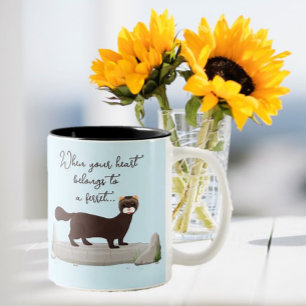 Fret! Leuk cadeau voor fret minnende vriend! Tweekleurige Koffiemok