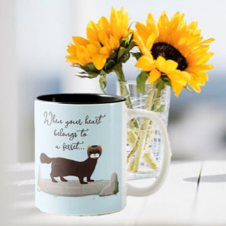 Fret! Leuk cadeau voor fret minnende vriend! Tweekleurige Koffiemok