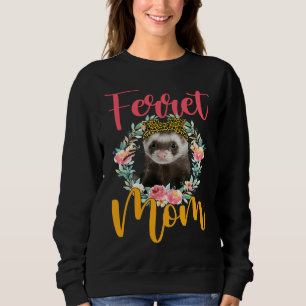 Fret Moeder Cute Fret Vlinderdas Luipaard Bloemen Trui