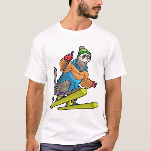 Fret Skiloper Ski Wintersporten T-shirt (Voorkant)