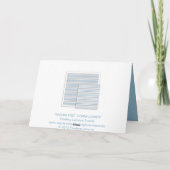 Fret Stripe Cornflower Happy Boss Day Bedankkaart (Achterkant)