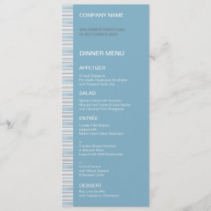 Fret Stripe Cornflower-menu Menu