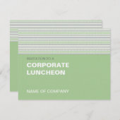 Fret Stripe Pistachio Corporate Luncheon Kaart (Voorkant / Achterkant)