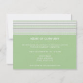 Fret Stripe Pistachio Corporate Luncheon Kaart (Achterkant)