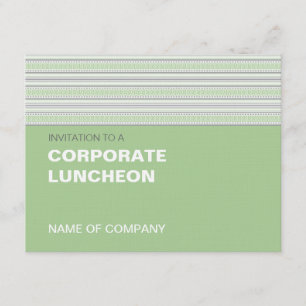 Fret Stripe Pistachio Corporate Luncheon Kaart