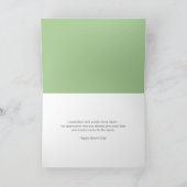 Fret Stripe Pistachio Happy Boss's Day Bedankkaart (Binnen)