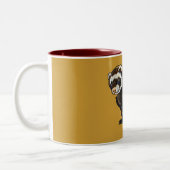 fret tweekleurige koffiemok (Links)