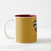 fret tweekleurige koffiemok (Links)