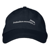 FretlessBass.com Logo geborduurd honkbal Pet (Voorkant)