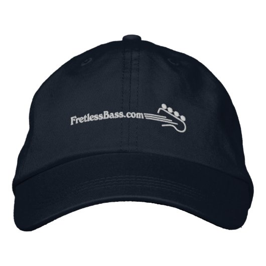 FretlessBass.com Logo geborduurd honkbal Pet (Voorkant)