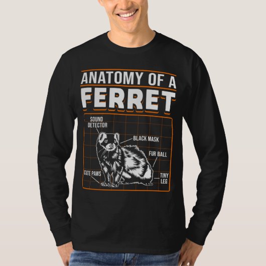 Fretten Anatomie Van Een Fret T-shirt (Voorkant)