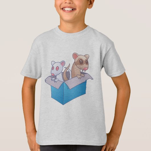 Fretten in een doos t-shirt (Voorkant)