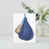 fretten in een slaapzak Briefkaart (Staand voorkant)