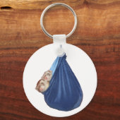 fretten in een slaapzak Sleutelhanger (Voorkant)