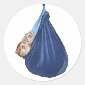 Fretten in een slaapzak Stickers