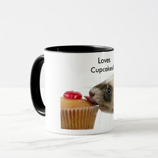 Fretten Liefde Cupcakes Mok (Voorkant links)