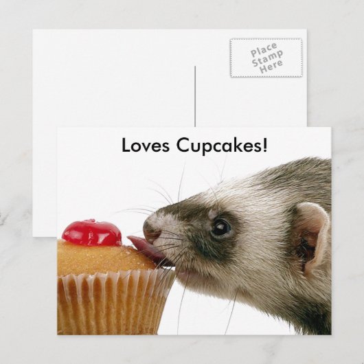 Fretten Love Cupcakes Briefkaart (Voorkant / Achterkant)