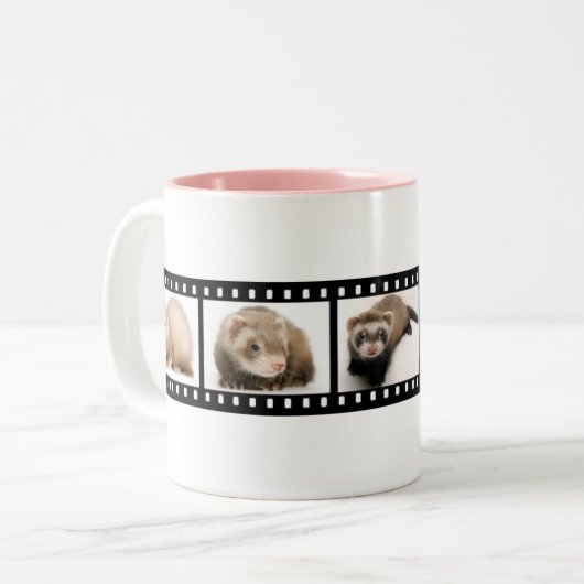 Frettenfiltreer Tweekleurige Koffiemok (Voorkant links)