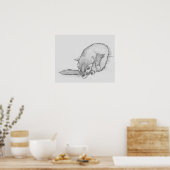 "fretwiel" Poster voor het trekken van fretten (Keuken)