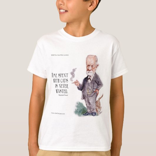 Freud & Citaat Over Katten Jongens T-shirt (Voorkant)