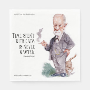 Freud & Citaat over katten papier Servet
