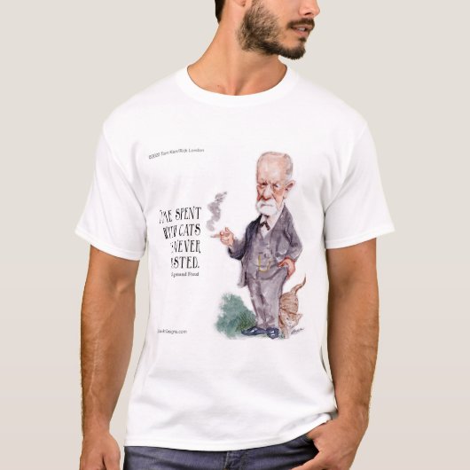 Freud & citaat over katten t-shirt (Voorkant)