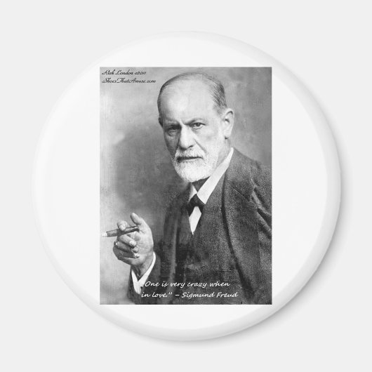 Freud Crazy Lovers Love Quote Gifts Kaarten etc Magneet (Voorkant)