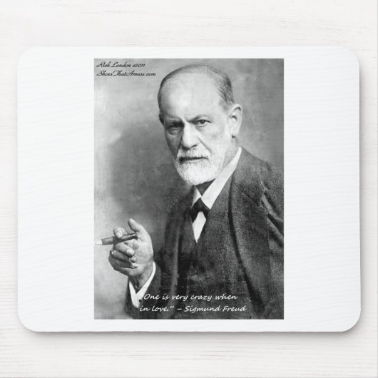 Freud Crazy Lovers Love Quote Gifts Kaarten etc Muismat (Voorkant)