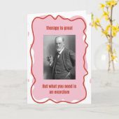 Freud Exorcisme Grappige Kaart (Gele Bloem)