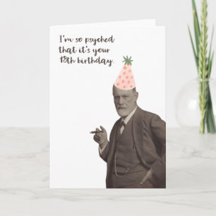 Freud Funny 18th Birthday Psychology Kaart