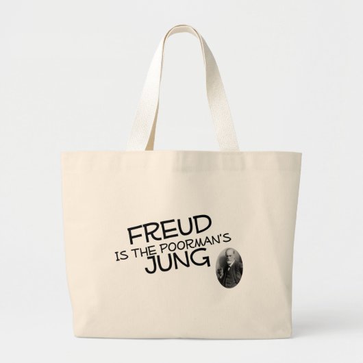 Freud is de poorman's jung grote tote bag (Voorkant)