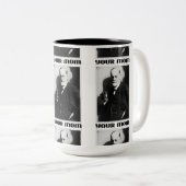 Freud 'Je moeder' - 15oz Coffee Cup Tweekleurige Koffiemok (Voorkant rechts)