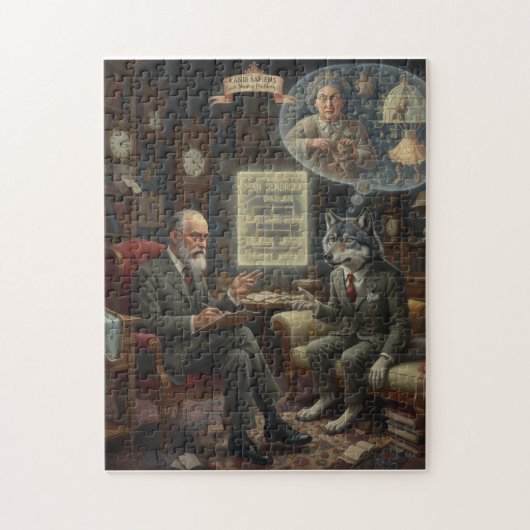 Freud Man-Wolf Puzzle Legpuzzel (Verticaal)