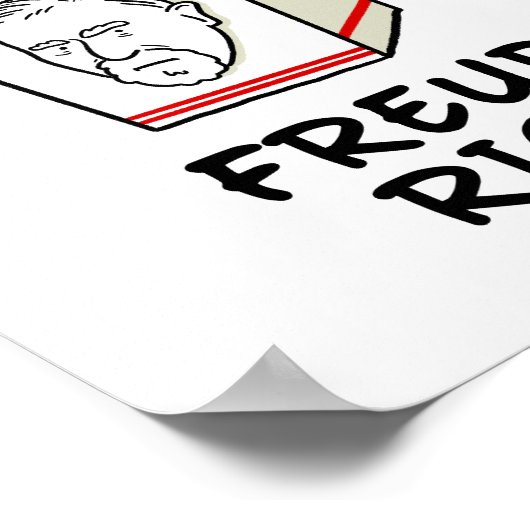 Freud Rice Voedselpsychologie Pun Poster (Hoek)