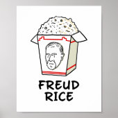 Freud Rice Voedselpsychologie Pun Poster (Voorkant)