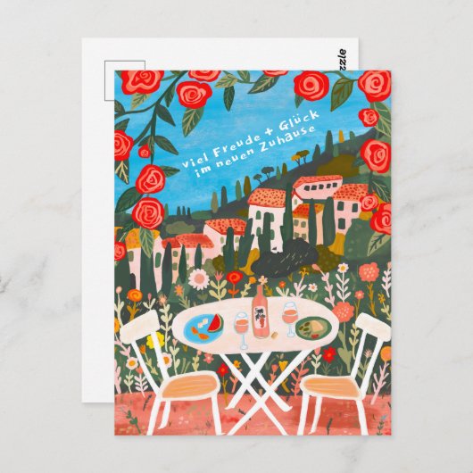 Freude Glück Neuen Haus schöne Landschaft Briefkaart (Voorkant / Achterkant)