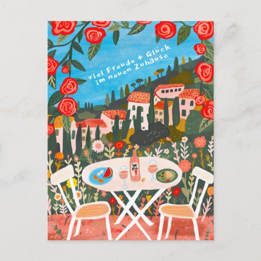 Freude Glück Neuen Haus schöne Landschaft Briefkaart (Voorkant)