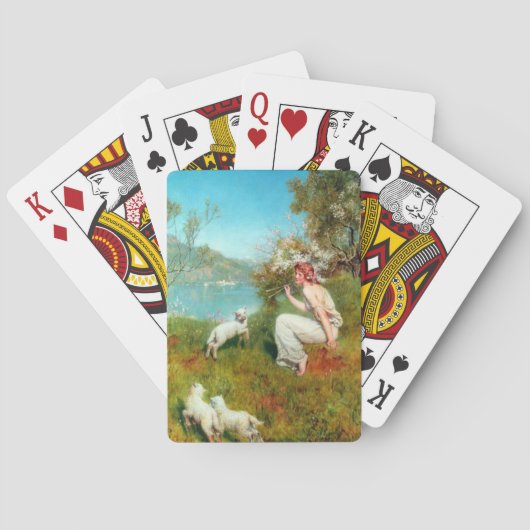 Freuden des Frühlings (von John Collier) Pokerkaarten (Achterkant)