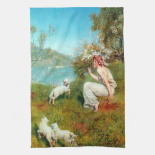Freuden des Frühlings (von John Collier) Theedoek