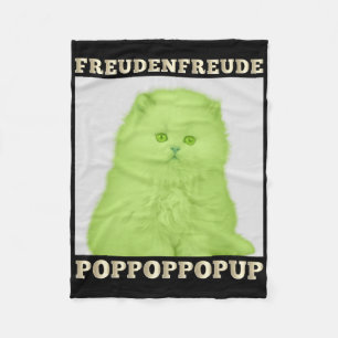 Freudenfreude Poppoppop Up Feline Lover Cat Fleece Deken